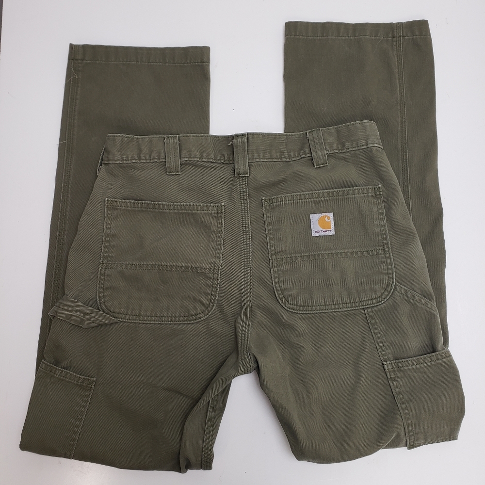 Carhartt Green Carpenter Dungaree Work Pants Jeans 32 × 31
